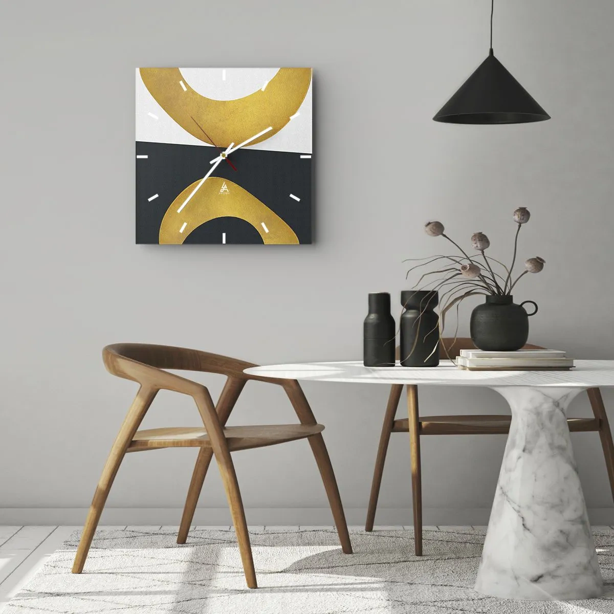 Horloge murale - Pendule murale - Avant tout : l’or - 40x40 cm