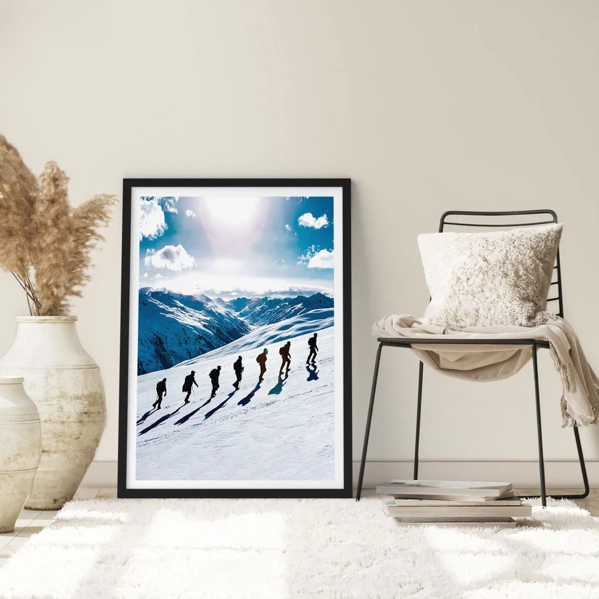 Affiche dans un cadre noir - Poster - L'équipe des conquérants - 70x100 cm