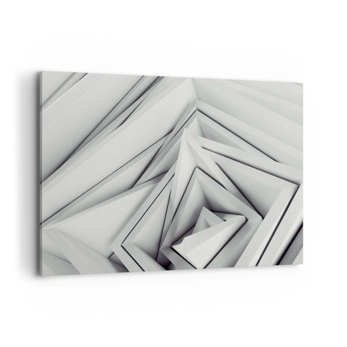 Impression sur toile - Image sur toile - Une composition abstraite de formes géométriques dans des tons de gris. - 120x80cm - Bourgeon d’angles vifs - Décoration murale moderne pour le salon et la chambre ARTTOR