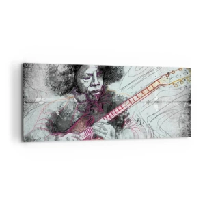 Impression sur toile - Image sur toile - Sur les vagues de la musique - 100x40 cm