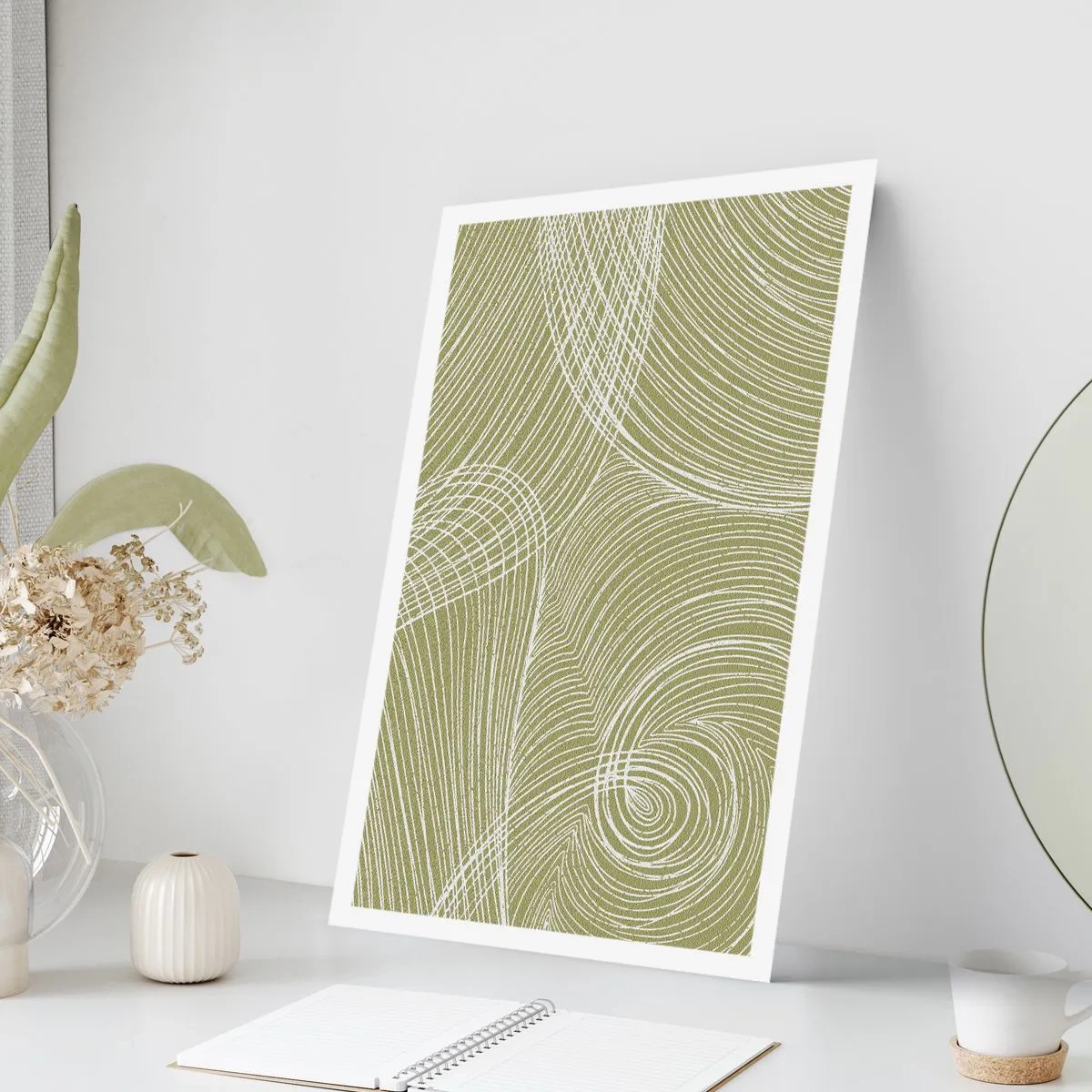 Affiche - Poster - Abstraction complexe de blanc - 61x91 cm