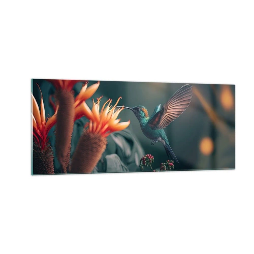 Impression sur verre - Image sur verre - une vie vraiment colorée - 100x40 cm