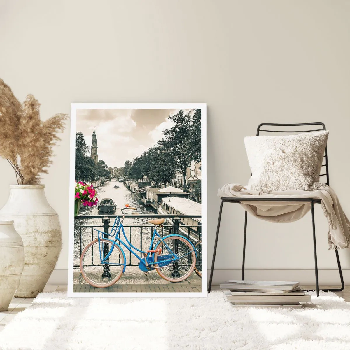 Affiche - Poster - Couleurs de rue d'Amsterdam - 30x40 cm