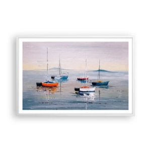 Affiche dans un cadre blanc - Poster - Un repos bien mérité - 91x61 cm