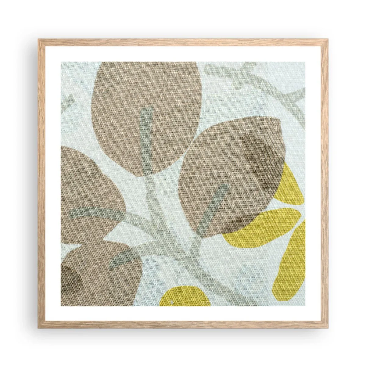Affiche dans un chêne clair - Poster - Composition en plein soleil - 60x60 cm
