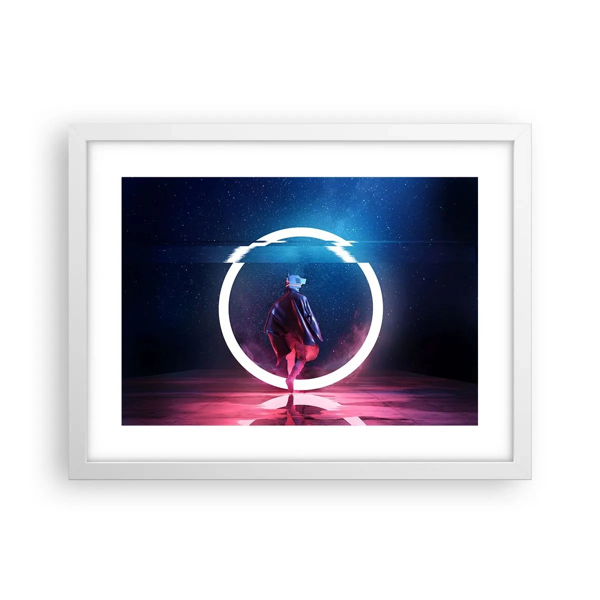 Affiche dans un cadre blanc - Poster - Entre deux mondes - 40x30 cm