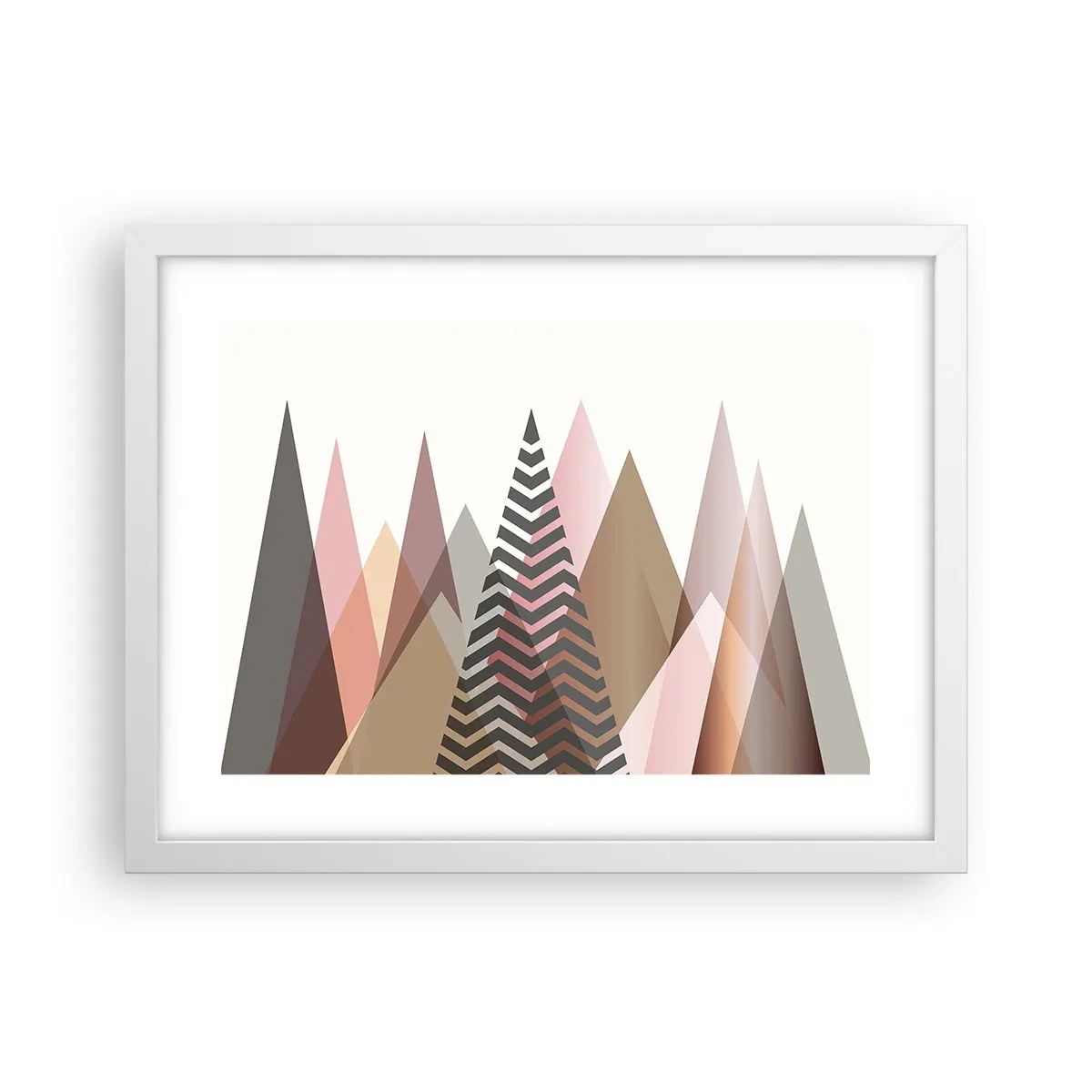 Affiche dans un cadre blanc - Poster - Vue pyramidale - 40x30 cm