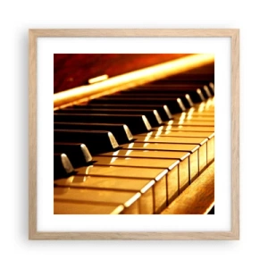 Affiche dans un chêne clair - Poster - Des possibilités infinies - 40x40 cm