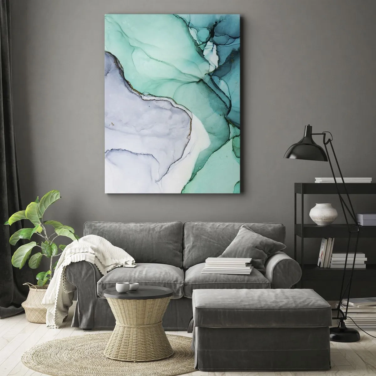 Impression sur toile - Image sur toile - Étude de turquoise - 45x80 cm