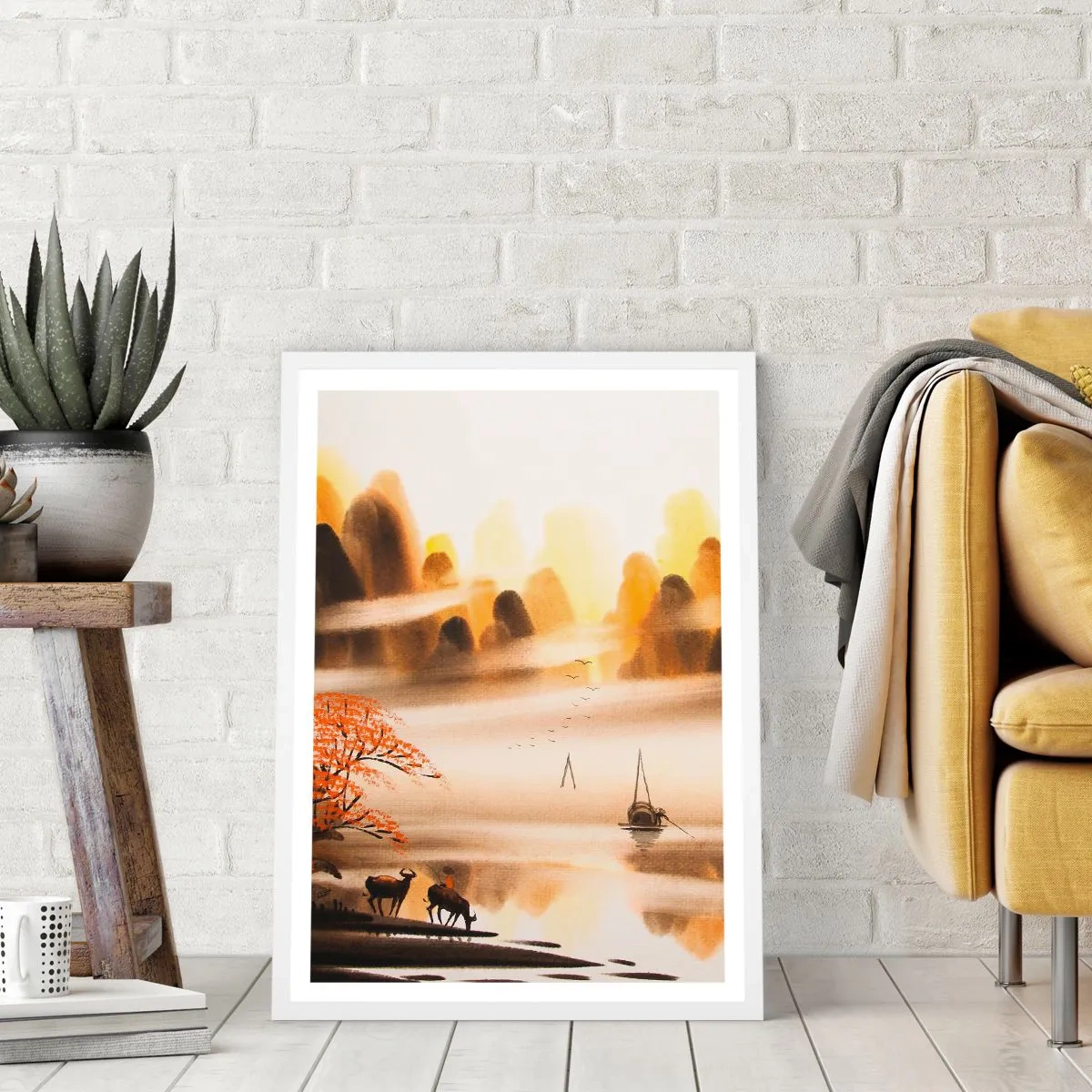 Affiche dans un cadre blanc - Poster - Plus loin que l'Extrême-Orient - 70x100 cm