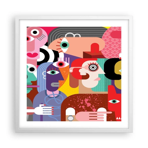 Affiche dans un cadre blanc - Poster - Nous par M. Picasso - 50x50 cm
