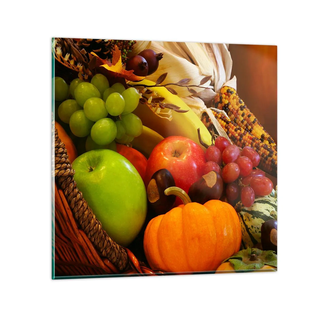 Impression sur verre - Image sur verre - Panier de récolte - 30x30 cm