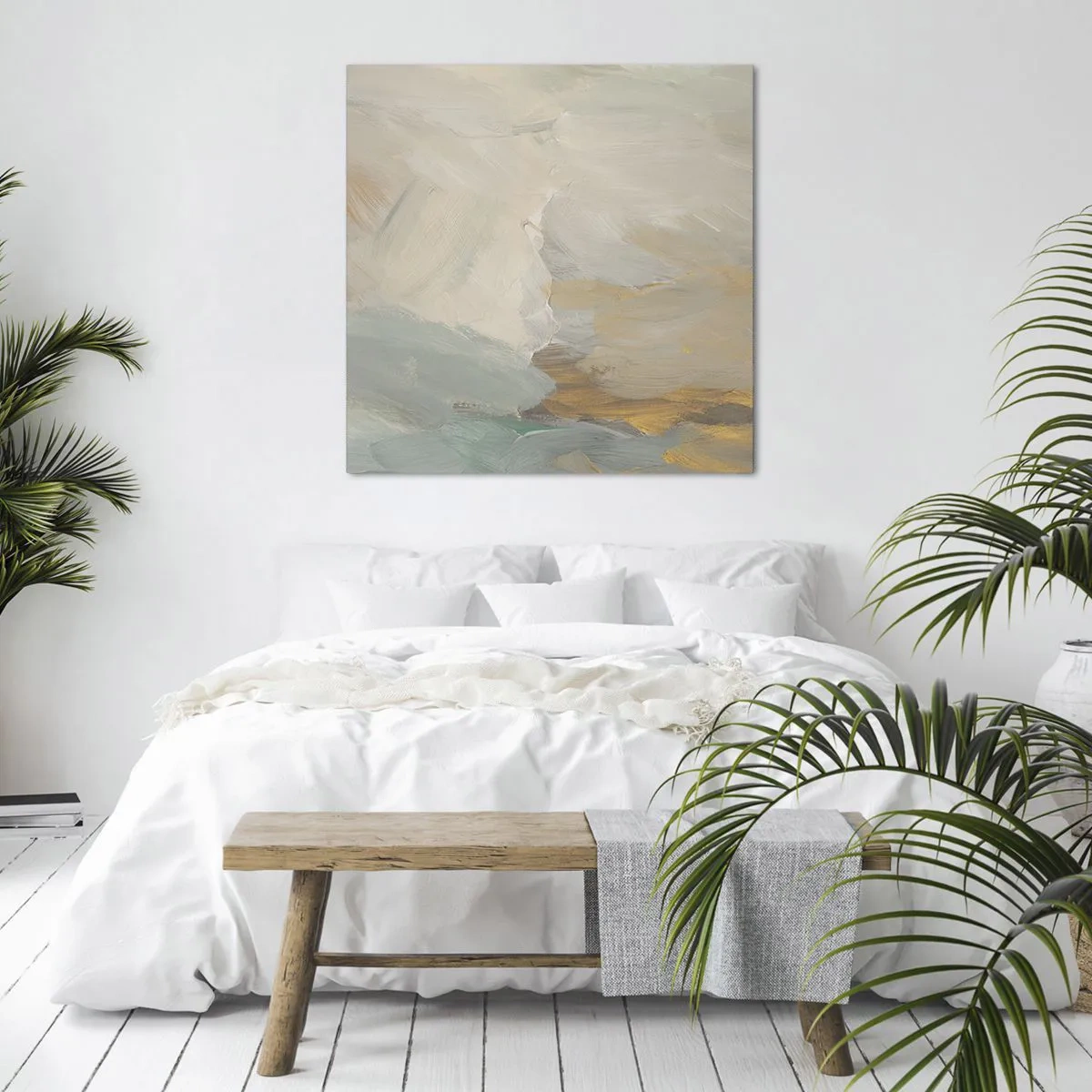 Impression sur toile - Image sur toile - Abstraction – le pays de la douceur - 60x60 cm
