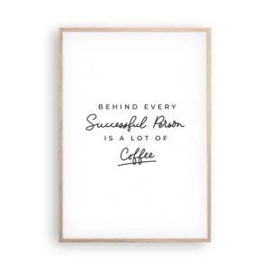 Affiche dans un chêne clair - Poster - Secret du succès - 70x100 cm