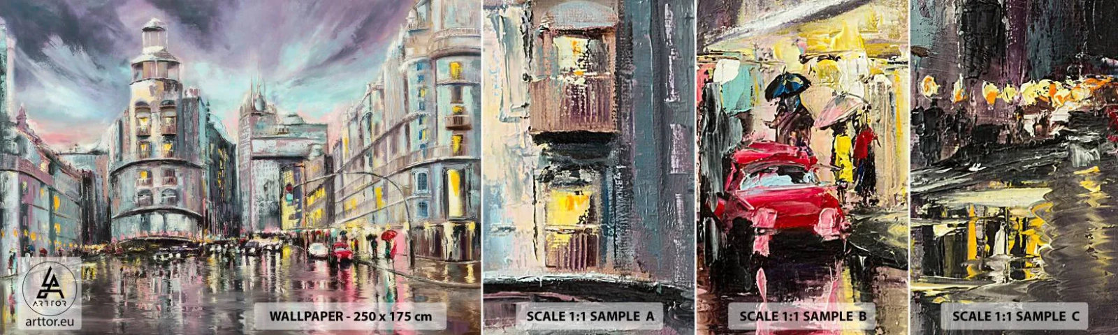 Échantillon De Papier Peint Standard Eco - Ce sera une soirée réussie - Ville, Madrid, Architecture - 100x30 cm