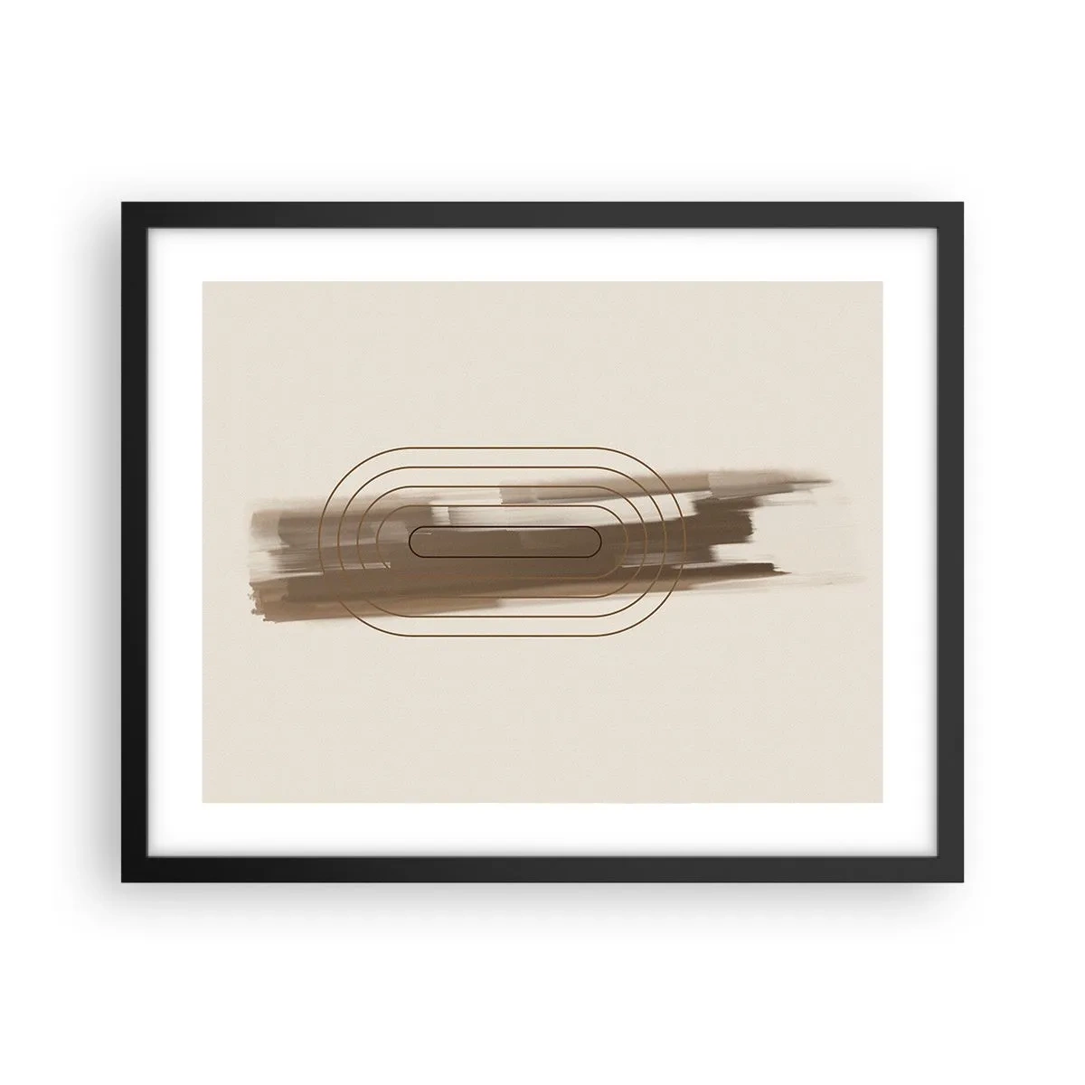 Affiche dans un cadre noir - Poster - Parfum de gris - 50x40 cm