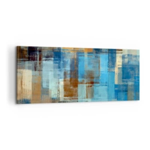 Impression sur toile - Image sur toile - A travers le voile bleu - 100x40 cm