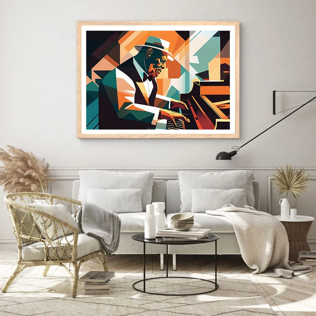 Affiche dans un chêne clair - Poster - C’est tout le jazz - 100x70 cm