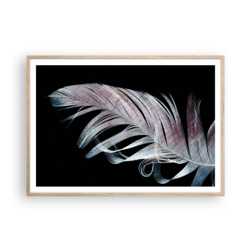 Affiche dans un chêne clair - Poster - Pensez au toucher - 100x70 cm