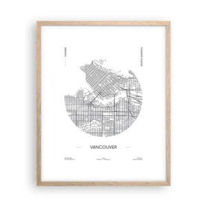 Affiche dans un chêne clair - Poster - Anatomie de Vancouver - 40x50 cm