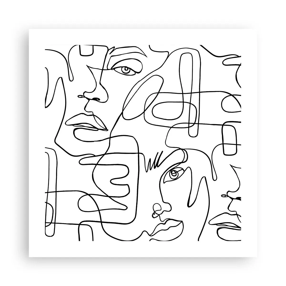 Affiche - Poster - Dans des émotions enchevêtrées - 50x50 cm