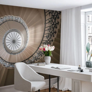 Papier Peint Autocollant Deluxe Sticker - À l'intérieur de la coquille - Escaliers, Bouclé, Ornement - 200x140 cm