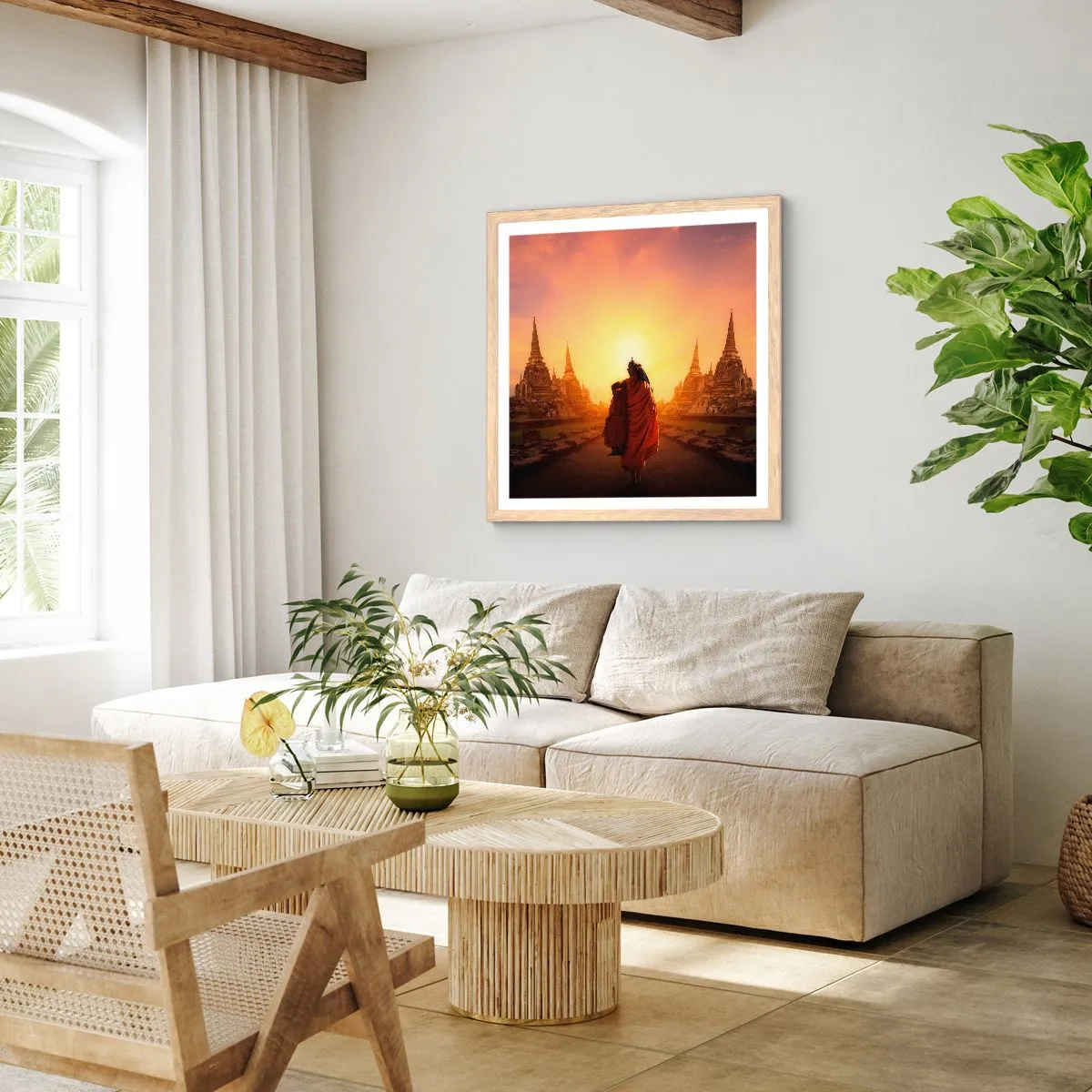 Affiche dans un chêne clair - Poster - En paix pour l'éternité - 60x60 cm