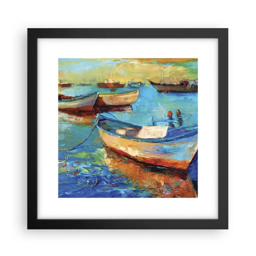 Affiche dans un cadre noir - Poster - Dans la baie du sud - 30x30 cm
