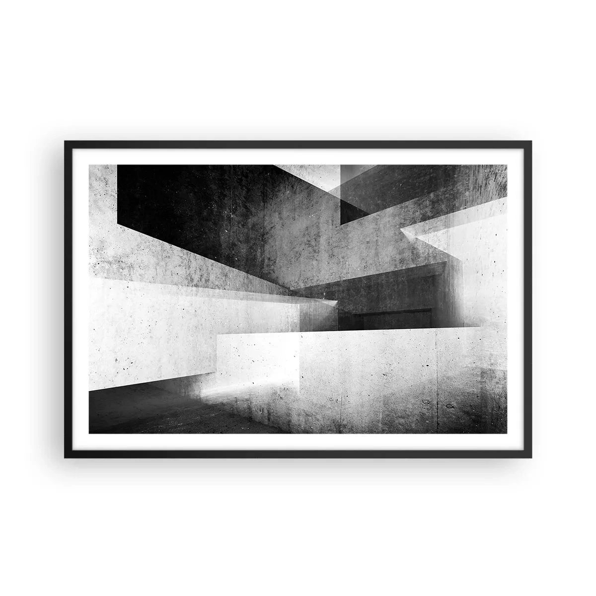Affiche dans un cadre noir - Poster - Structure de l'espace - 91x61 cm