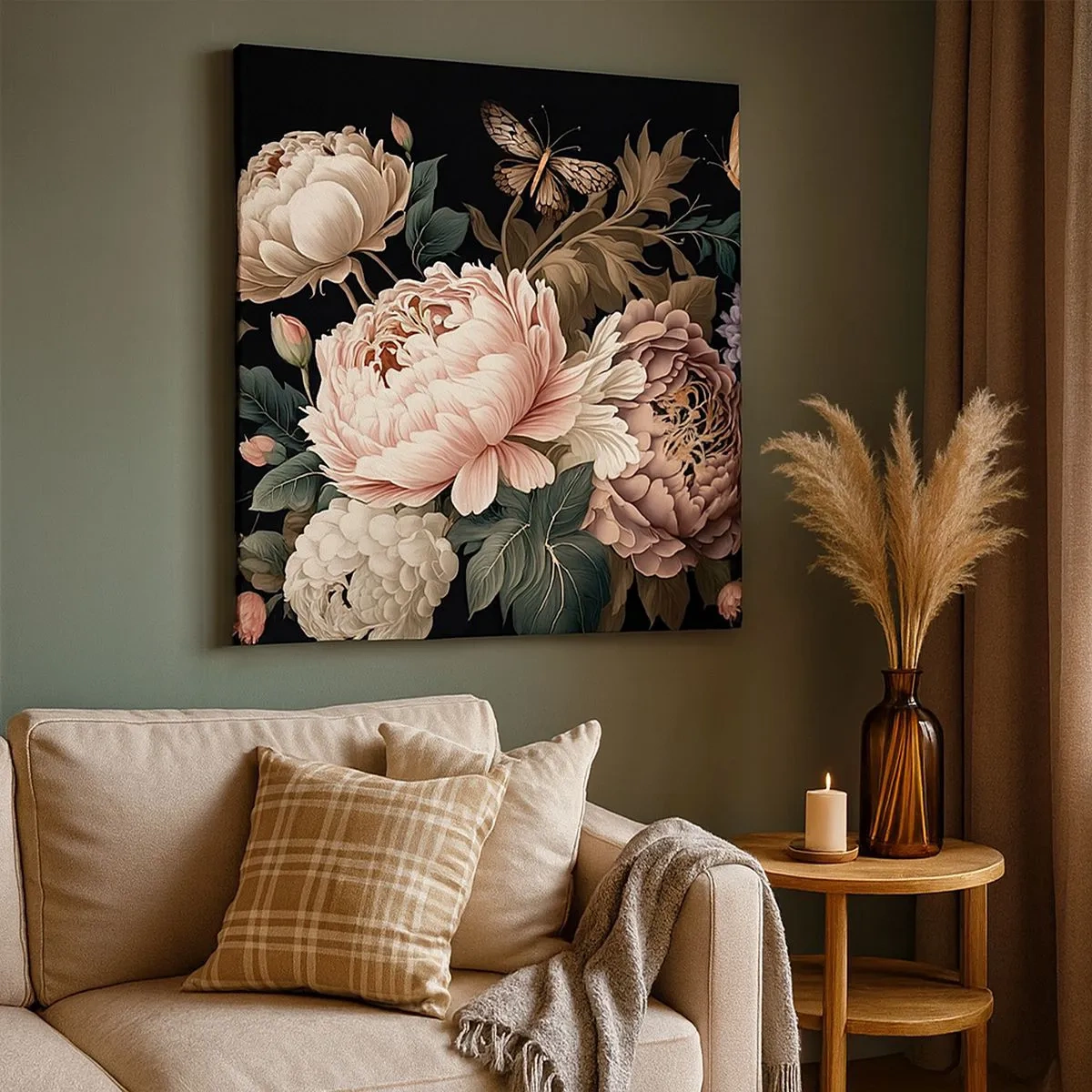 Impression sur toile - Image sur toile - De style baroque - 30x30 cm