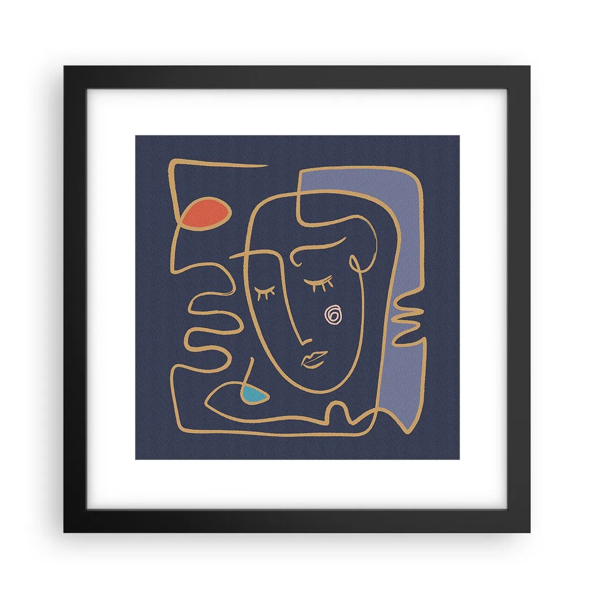 Affiche dans un cadre noir - Poster - En réflexion - 30x30 cm