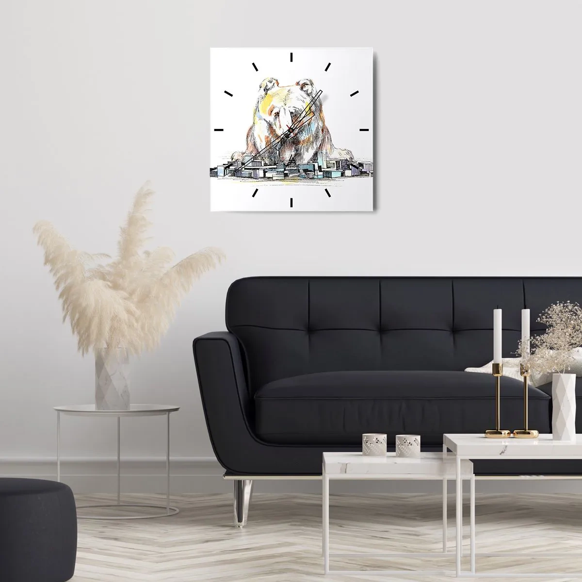 Horloge murale - Pendule murale - Comment peut-on vivre ainsi ? - 40x40 cm