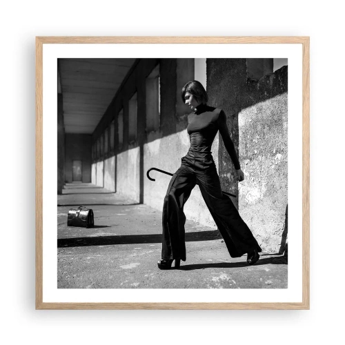 Affiche dans un chêne clair - Poster - Élégance urbaine - 60x60 cm