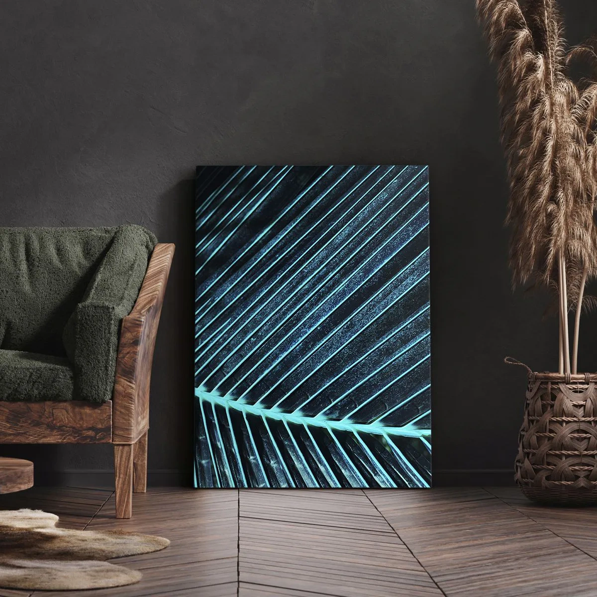 Impression sur toile - Image sur toile - Texture verte - 45x80 cm