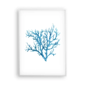 Affiche dans un cadre blanc - Poster - Filigrane nautique - 70x100 cm