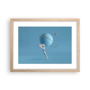 Affiche dans un chêne clair - Poster - Et les planètes deviennent folles - 40x30 cm