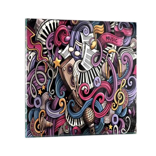 Impression sur verre - Image sur verre - Mélodie compliquée - 30x30 cm