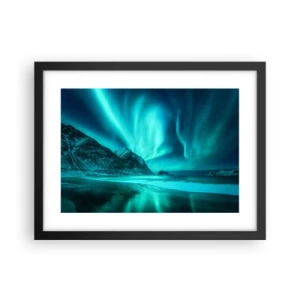 Affiche dans un cadre noir - Poster - Merveilles du Nord - 40x30 cm