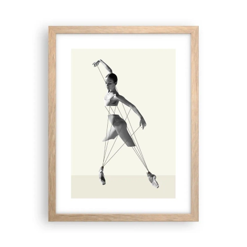 Affiche dans un chêne clair - Poster - Dans le théatre de la vie - 30x40 cm