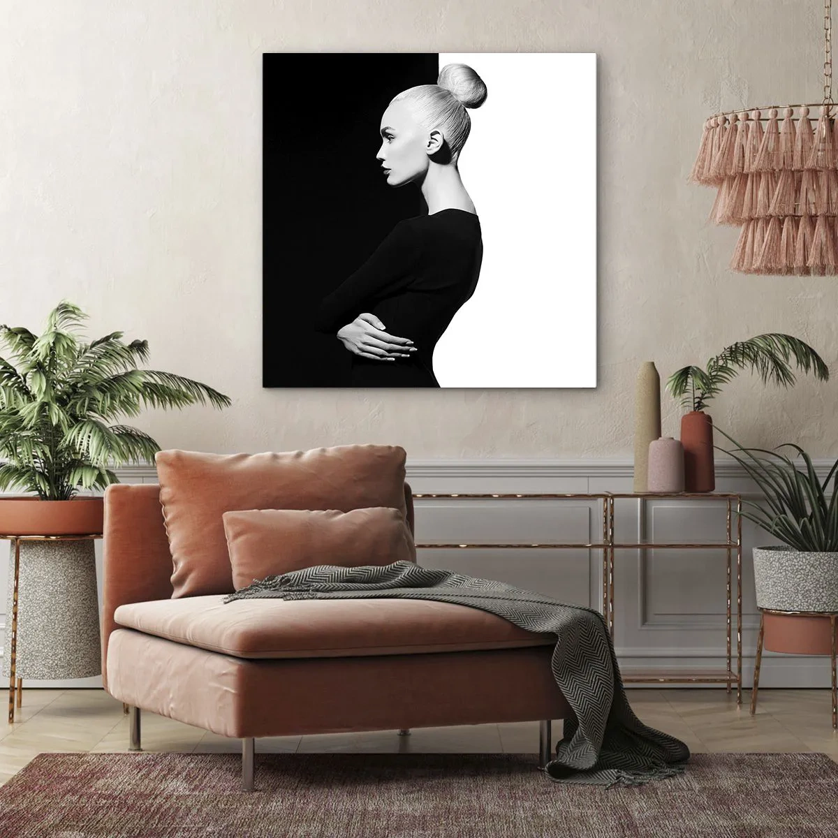 Impression sur toile - Image sur toile - Tout simplement une femme - 70x70 cm