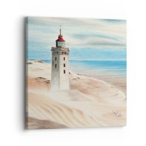 Impression sur toile - Image sur toile - Toujours regarder la mer - 30x30 cm