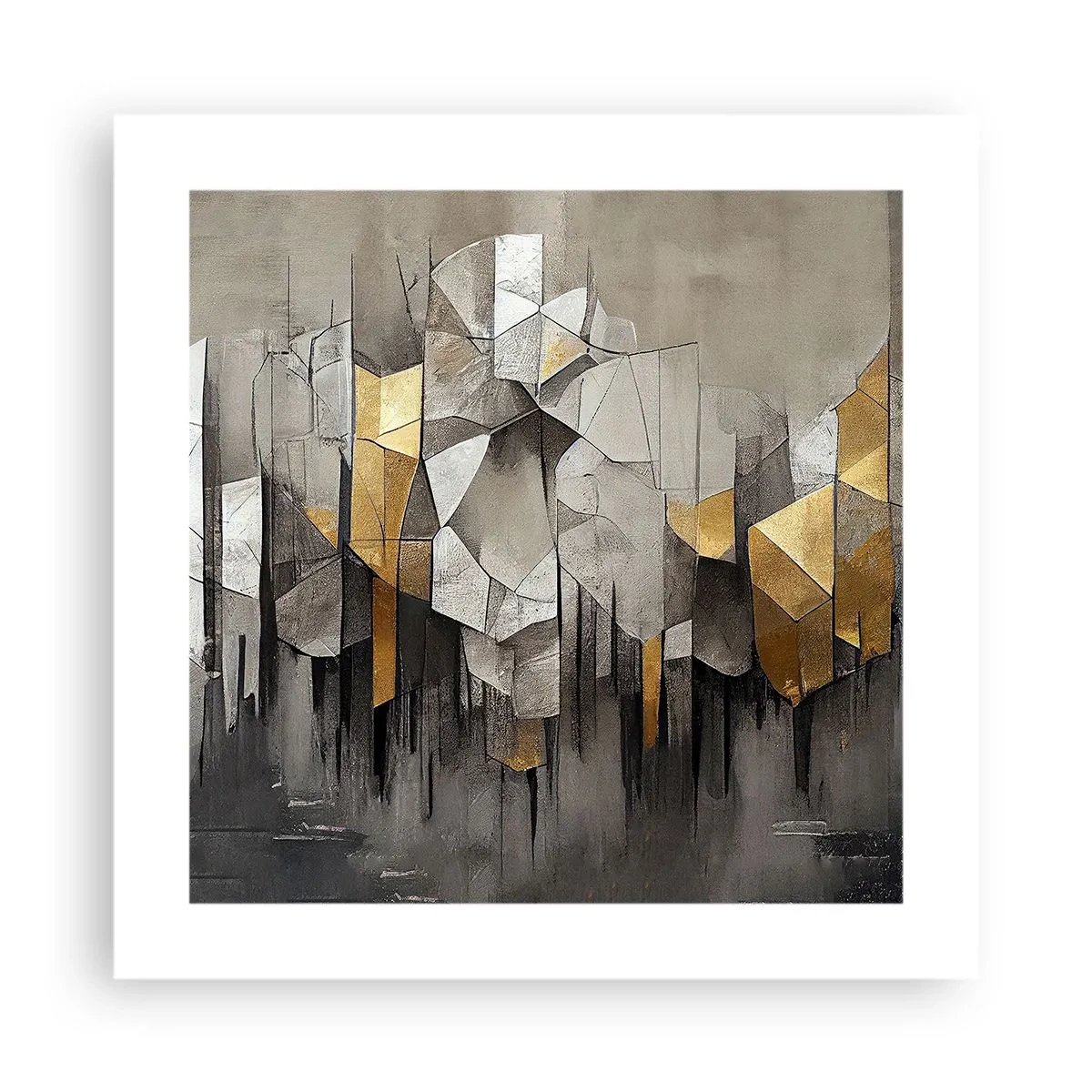 Affiche - Poster - Composition de glace et de lumière - 40x40 cm