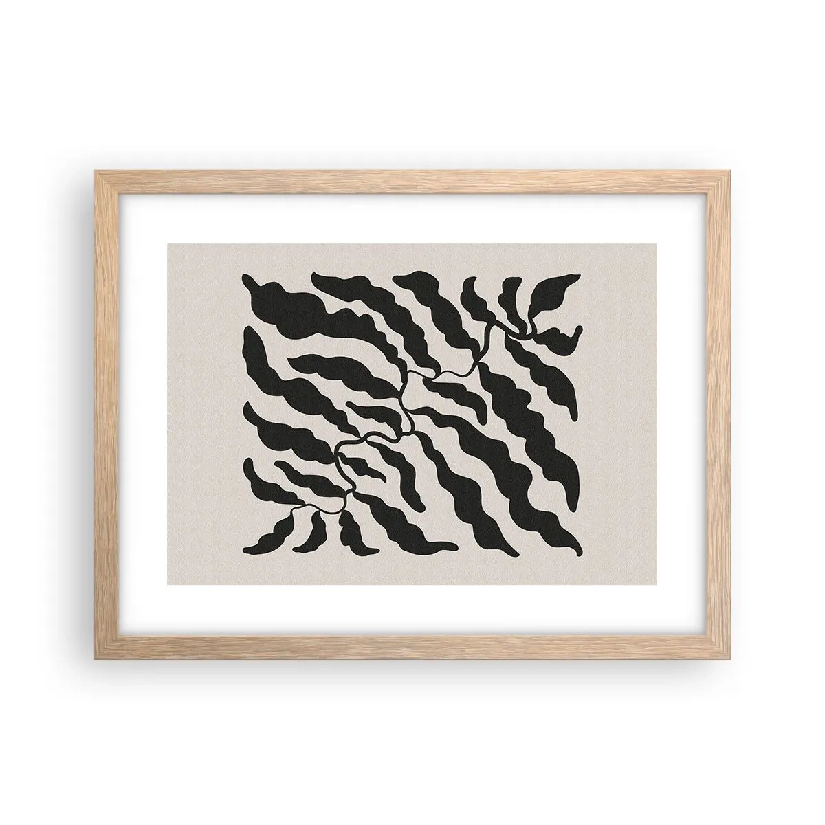 Affiche dans un chêne clair - Poster - La nature du carré - 40x30 cm