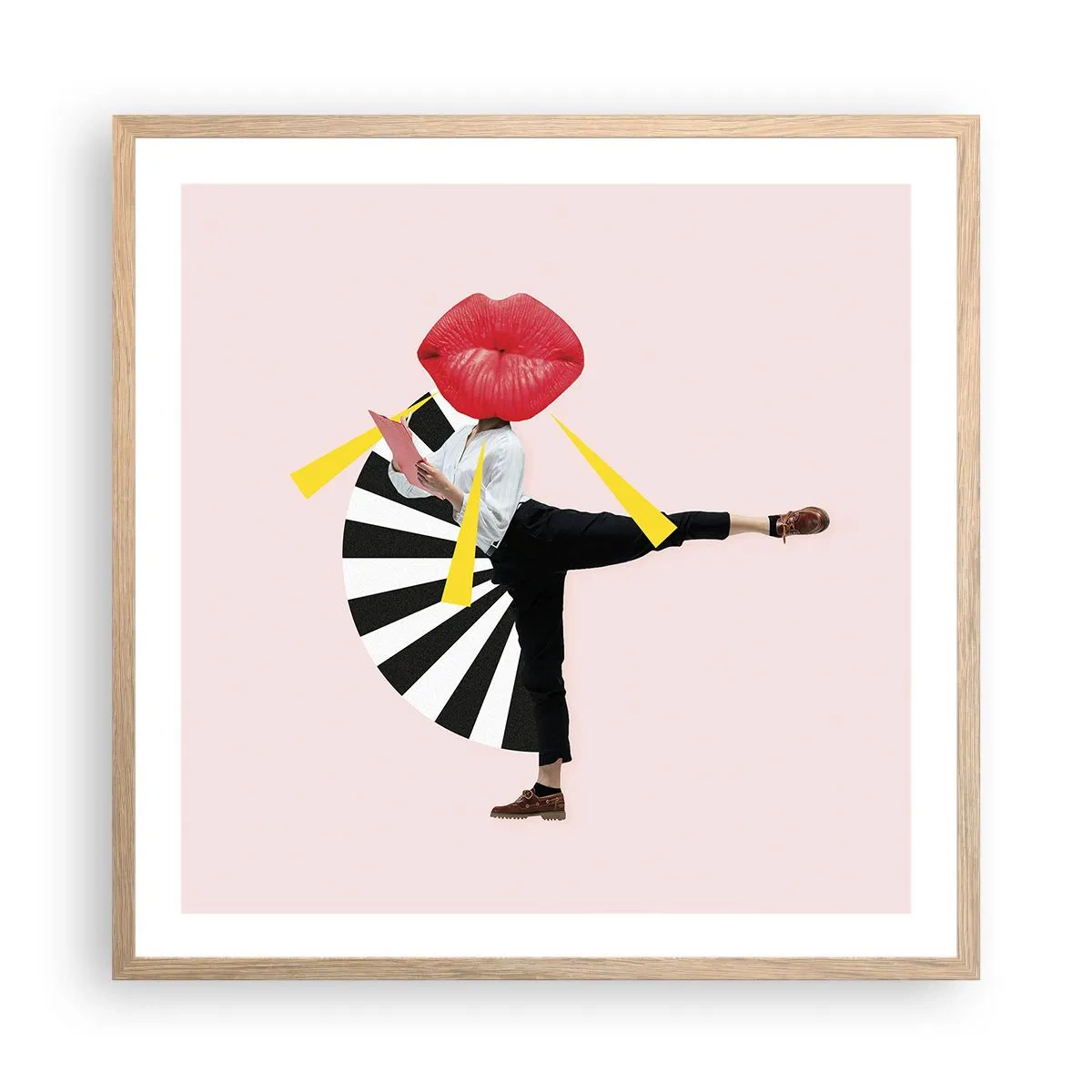 Affiche dans un chêne clair - Poster - Pop-art surréaliste - 60x60 cm