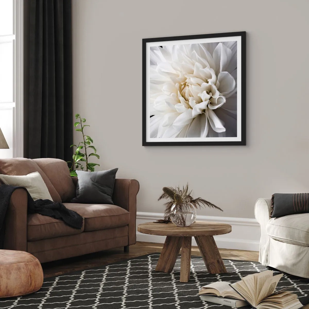 Affiche dans un cadre noir - Poster - Le matin de la jeune mariéé - 30x30 cm