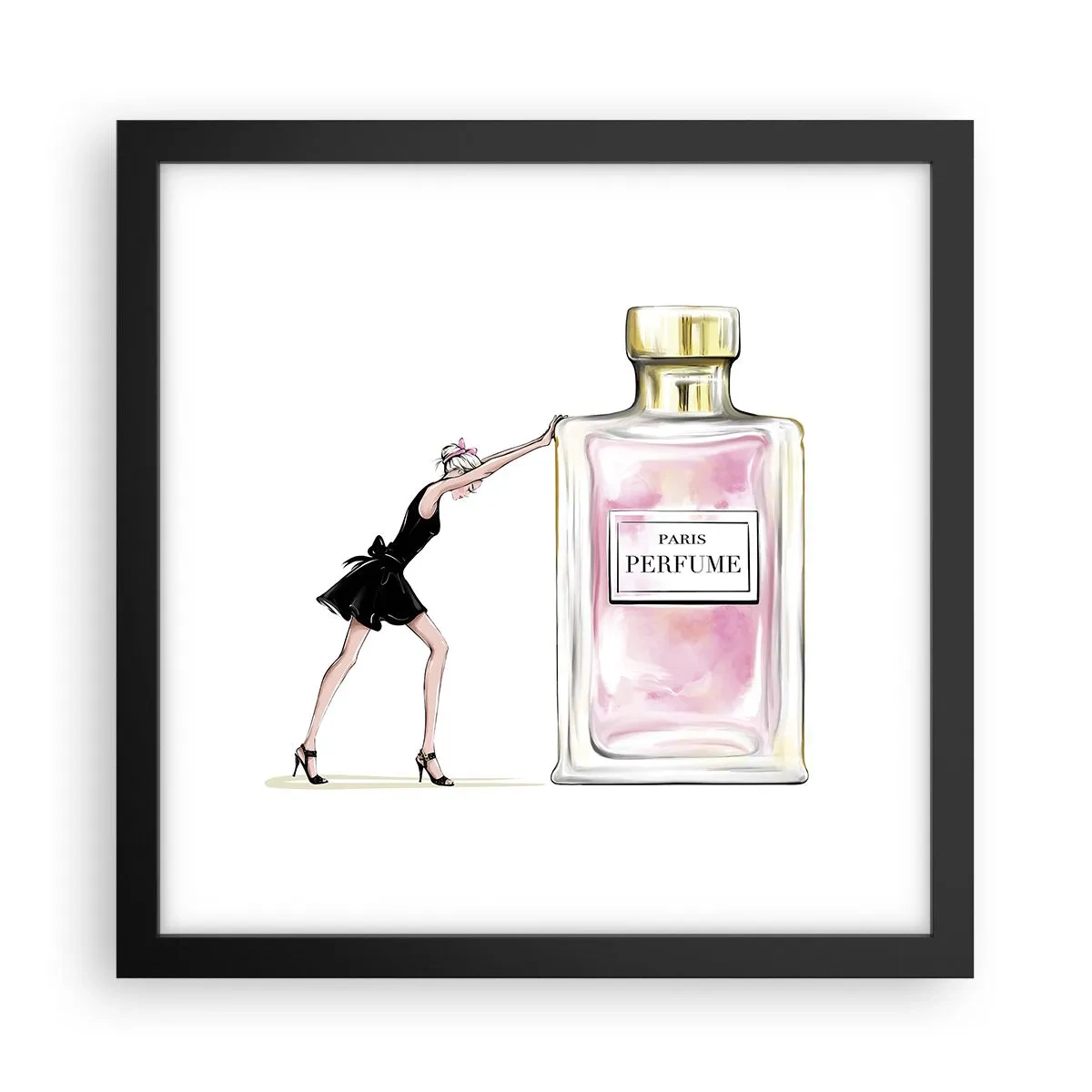 Affiche dans un cadre noir - Poster - L'essence des femmes - 30x30 cm