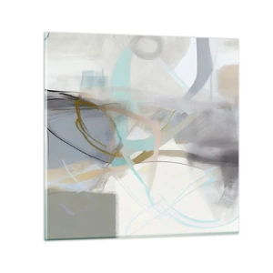 Impression sur verre - Image sur verre - Abstraction brumeuse - 50x50 cm