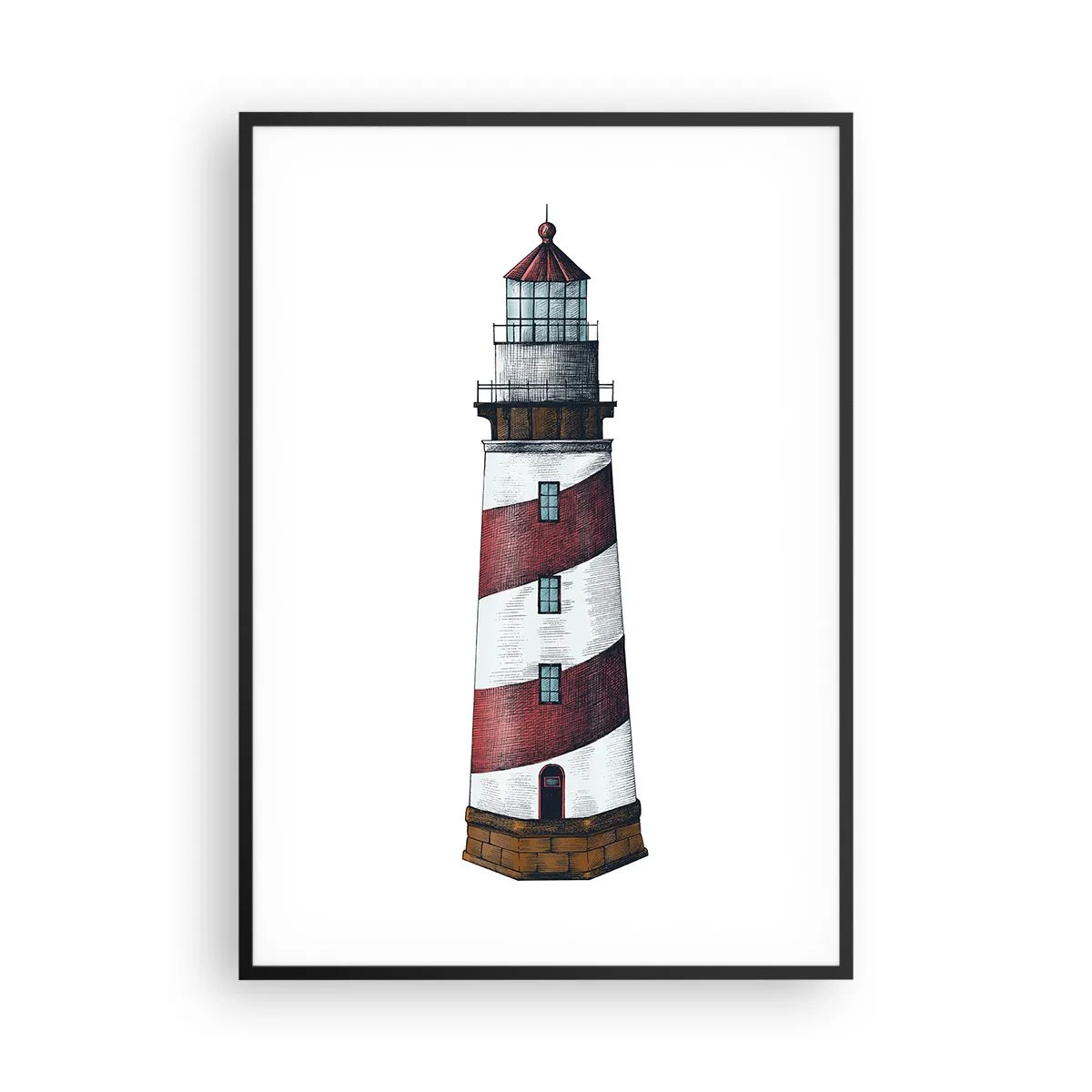 Affiche dans un cadre noir - Poster - Toujours sur ses gardes - 70x100 cm