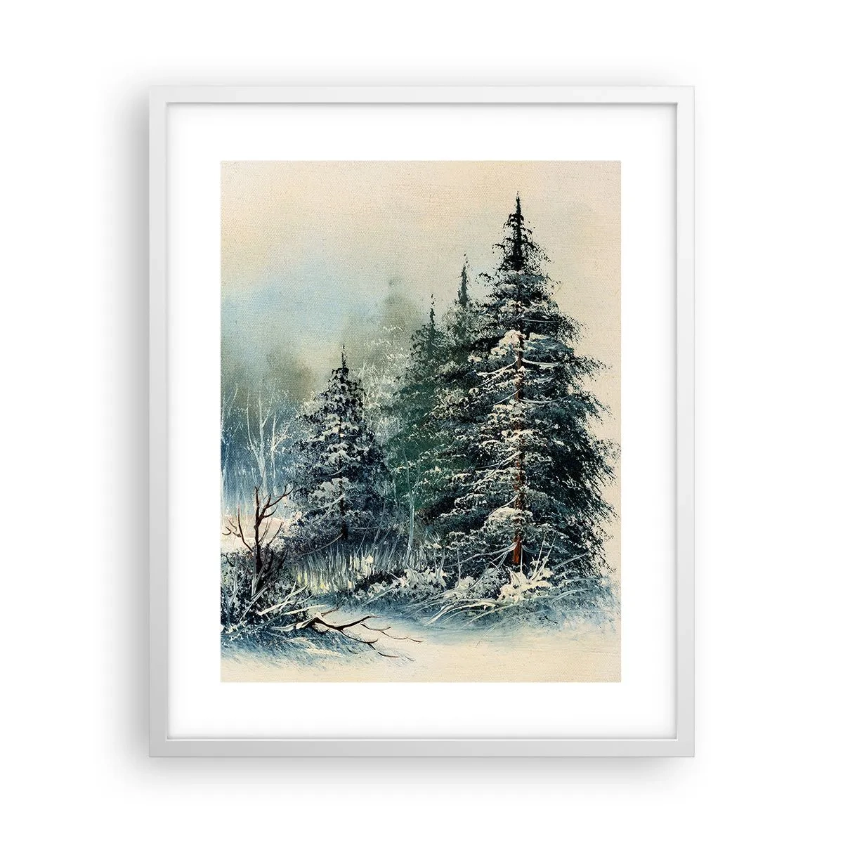 Affiche dans un cadre blanc - Poster - Prêt pour les fêtes - 40x50 cm