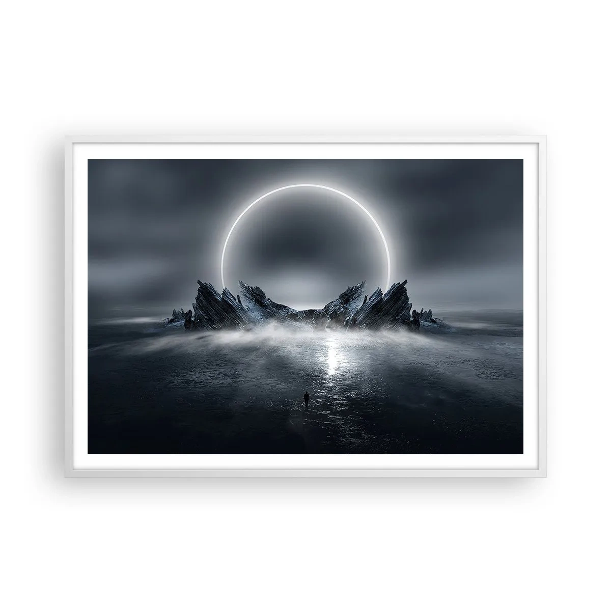 Affiche dans un cadre blanc - Poster - La fin de l'histoire - 100x70 cm